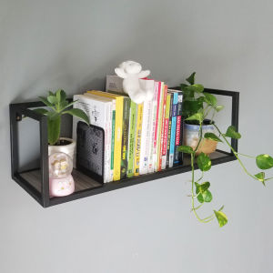 Kệ sắt hộp treo tường vuông đơn 60x20x20 decor nội thất tự lắp 2022