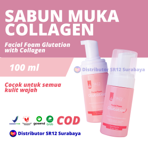Sabun Muka Kolagen SR12 Facial Foam Collagen with Glutation 100ml Pembersih Wajah Semua Jenis Kulit BPOM