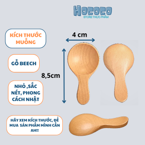 Thìamuỗng gia vị mini bằng gỗ beech