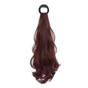 THANKSKY Cà vạt thấp Tóc đuôi ngựa giả tổng hợp Nhẹ Tự nhiên Tóc đuôi ngựa Phụ kiện tóc Nối tóc Tóc đuôi ngựa Xoăn Dài lượn sóng Bé gái