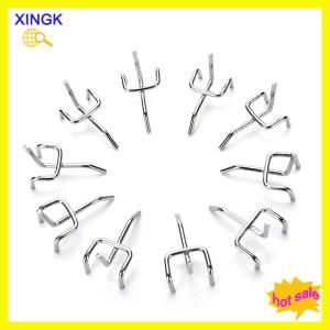 XINGK 10pc Metal Peg Board Pegboard Hooks Garage Work Shop Storage Display Steel