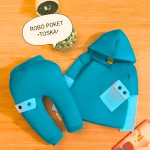 Setelan Baju Anak Bayi Laki-Laki Atasan Hoodie Dan Celana Panjang Motif Hod Jeff Estimasi Usia 6 Bulan-4 Tahun