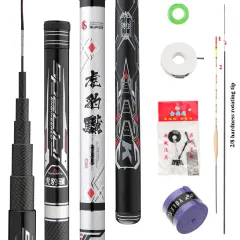 Quality Super Light Hard Carbon Fiber Two Kinds of Hardness(1/9 and 2/8) Telescopic  Fishing Rod Freshwater Hand Pole  2.7M/3.6M/3.9M/4.5M/5.4M/6.3M/7.2M/8M/9M/10M Stream Pole