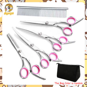7Pcs IN 1 Set Pet Grooming Scissors Kit Professional Curved Pet Grooming Shears Durable Dog Cat Barber Cutting Tools