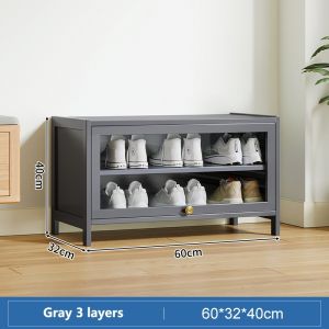 RRH Flip Shoe Cabinet 50/70CM No odor Shoe Cbabinet Living Room Shoe Rack Organizer Bamboo Floor Large Capacity