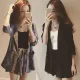 ZD Women Small Vintage Plaid Blazer Summer Thin Coat + Shorts 2 Pieces Set. 