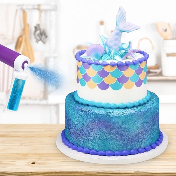 STS Cake Desserts Glitter Colouring Spray Guns with pieces
