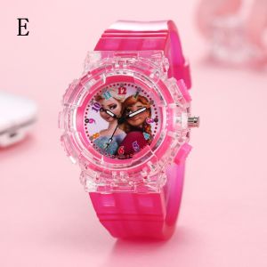 Frozen Princess Elsa Anna Pattern Children LED Light Kids Digital Watches for Boys Girls Colorful