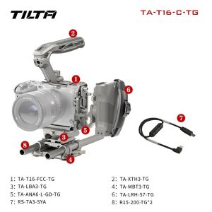 TILTA Camera Cage For Sony FX3/FX30 Kit  New Upgraded  Camera Full Cage Accessories Top Handle Base Cable Clip Set  Sony FX30 Cage Expansion