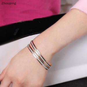 【ZP】Cute Luxury Round Bracelet For Women Frosted Women Bracelet Double Line Bracelet Jewelry