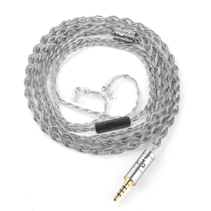 High Fidelitys 336Core Silver Coated Headphone Cable Replacement With 3.5mm Plugs And 2Pin Connectors For Audiophiles