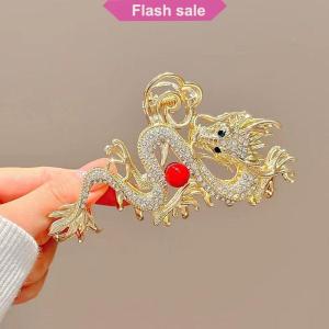 Flash Sale 2024 Year Of The Dragon Shark Claw Clip Dragon Hair Claw Metal Hairpin Women Crab Clip Barrette Hair Accessories
