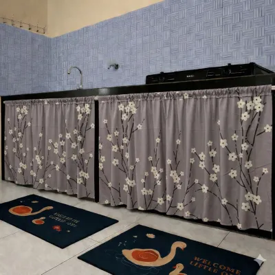 Gorden Kolong Dapur Minimalis Aethetic Premium Motif Terlengkap Ukuran 100cm X 70cm Bonus Tali