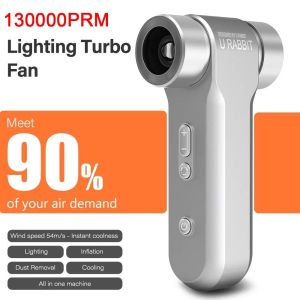 ZM10Q Brushless Motor Mini Turbo Jet Fan 130000PRM with LED Light Power Air Duster High-Performance Quiet Violent Turbofan Dust Cleaning Tools