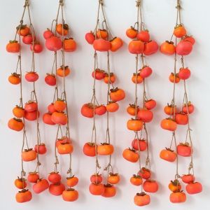 COOLSOOL 8 loại trái cây Mô phỏng dây hồng 85cm Tự làm dây chuyền hồng giả PVC Đồ trang trí treo tường Trang trí nhà cửa