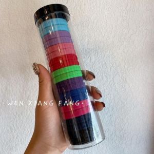 Korea version  20 Pcs Korean Daisy Colorful Hair Tie Hair Rope Ponytail Hair Tie Hair Accessories for Woman Simple Scrunchies Girl Hair Ring