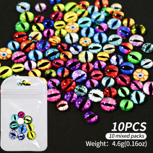 ZEEMIN 100/50/10 Pcs Mixed Devil Eyes Dragon Eye Nail Charms 5 -10mm Doll eyes Round Glass Cabochon Flatback DIY Manicure Craft Jewelry
