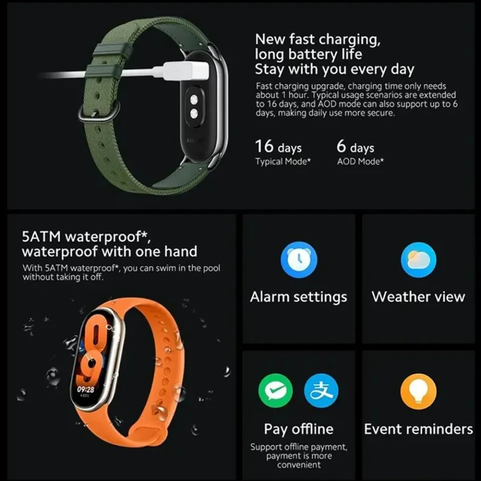 Global version xiaomi mi band 4 hot sale smart watch wristband amoled bluetooth 5.0 swim