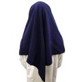 TUDUNG BIRU GELAP SEKOLAH KAIN LICIN KOSHIBO DUA LAPIS TUDUNG NAVY BLUE TUDUNG KADET POLIS TUDUNG PENGAWAS. 