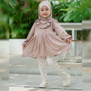 Ayana One Set By Lilbi - Little Bee Boutique - Baju Muslim Anak Umur 2 Tahun - Busana Muslim Anak Terbaru - Setelan Muslim Anak 4 Tahun - One Set Anak Usia 5 Tahun - Baju Anak Muslim One Set - Setelan Muslim Anak 1 Tahun - Baju Casual Anak - Baju Anak