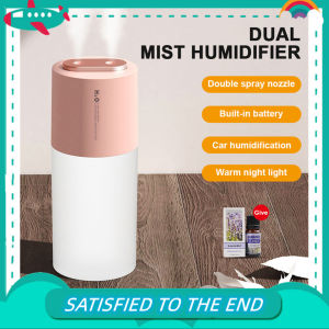 【COD】400ML USB Rechargeable Air Humidifier LED Night Light Atomizer Ultrasonic Air Humidifier Purifier Diffuser Humidifier For Home Office Car Aromatherapy Essential Oil Diffuser Sprayer Aromatherapy household large capacity