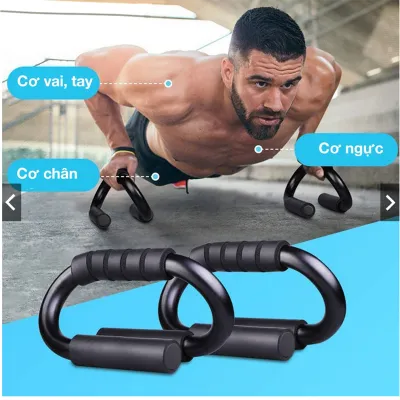 Dụng Cụ Tập thể thao Chống Đẩy Dụng Cụ Tập Hít Đất Bằng Thép Nhỏ Gọn Chống Trượt TT 9012 - TT 9018
