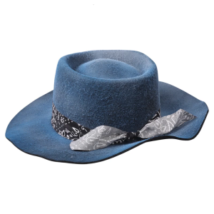 Elegant Wool Homburg Wool Styling Hat with Wide Brimmed Flat Hat Headwear Western Hat for Casual Wear