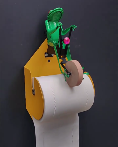 Decorative Frogs Shape Toilet Roll Holder Metal Paper Dispenser Frogs Toilet Paper Holder Wall Mounting for Household Use