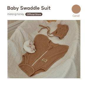 [Malang Honey Official] Korean 100% Organic Length-Adjustable Swaddle Suit Butterfly Shape for Newborn Baby - Real Mesh (Special for Summer)