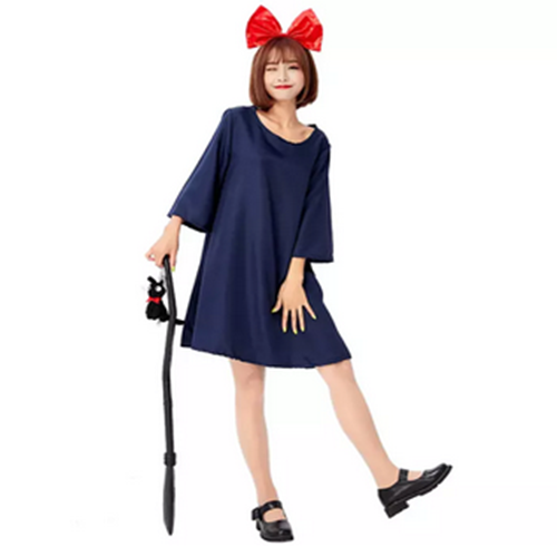 Japanese Witch's Delivery Service Kiki Cosplay Costume Adult Simple Halloween Little Witch Witch Clothes