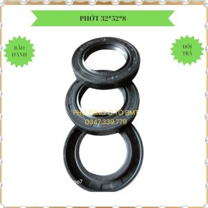 Phớt chắn dầu (oilseal) thông số 32x52x8 cao su có lò xo