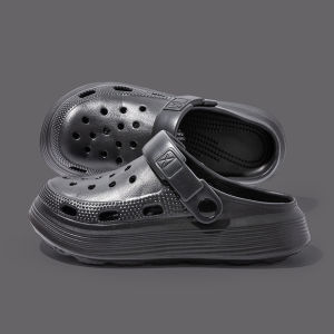 [Free Shipping] Simple Perforated Sandals For Men Beach Non-Slip Indoor Slippers Closed-Toe Slippers For Women Summer Outdoor Slippers