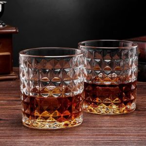 JE.ID Gelas Wine Gelas Whisky Gelas Cocktail Cangkir Kopi Anti Panas Motif Tebal Aesthetic Glassware Sets Home Kitchen Bar