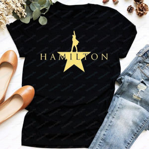 [Local Stock] HBESTY  Golden Alexander Hamilton T-Shirt Broadway Musical Hamilton Shirt Rise Up Tee Gift for Fans Hipster Tops Musical Gift Harajuku