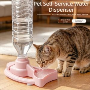 OOC Large Capacity Cat Automatic Water Dispenser Silent Gravity Stable Base Pet Water Bowl Portable Anti Overturning Cat Water Bowl Holder For Cats Small Dog