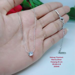 Kalung Titanium Premium Perhiasan Aksesoris Lapis Emas Anti Karat Anti Luntur