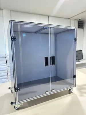 Acrylic Folding Bike Display & Storage Box – Dustproof Lockable with Wheels