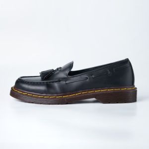 CLEVE BLACK |MNM x Jack| Sepatu Loafers Pria Formal Slip On Docmart