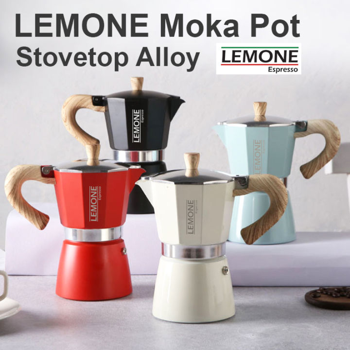 LEMONE Premium Moka Pot . Stovetop Espresso Maker, Moka Pot, Italian