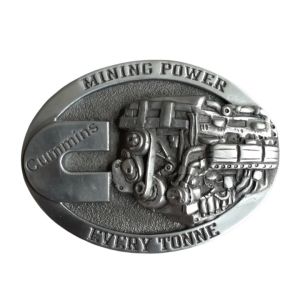 Pewterland Belt Buckle Mining Cumins Kepala Sabuk Tambang Bahan Logam Timah Sabuk Kulit