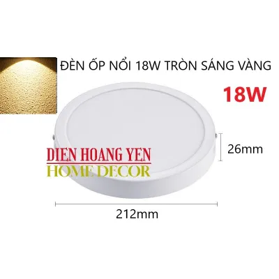 Đèn ỐP TRẦN LED GẮN NỔI 12W 18W 24W Vuông/ Tròn- bảo hành ĐỔI MỚI 12 tháng