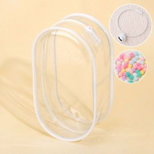 YOUSHI TOP With Bell Keychain Clear Outdoor Doll Bag Hairball Display Doll Storage Pouch Dolls Protector Pouch Clear Outdoor Doll Display Bag Doll Accessories