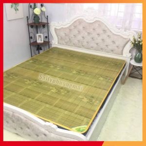 Chiếu Trúc Tăm Vân Gỗ in hoa Chiếu trúc Tây Bắc Chiếu tre trúc mùa hè điều hòa  thoáng mát Gấp Gọn Nhiều Kích Thước Mát Lưng Chống Nóng Mùa Hè