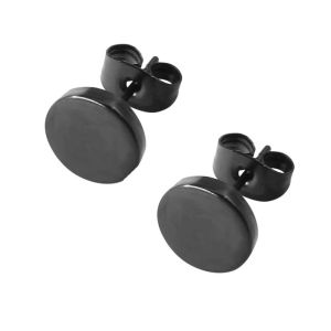 BLACKON Newest Hot Sale with Butterfly Clasp Push Black for Gift Ear Studs Earrings Stainless Steel for Women Men Earrings