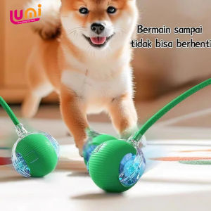 Mainan Bola Tali Kucing & Anjing/Smart Rotating Ball For Pet/Cat Rolling Ball Mainan Listrik Cerdas/Mainan Peliharaan Interaksi Cerdas Kucing Dan Anjing