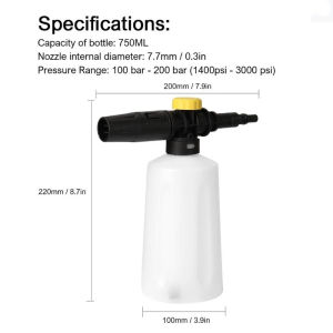 Car Wash Foam Sprayer Bottle Snow Foam Lance 360 Rotatable Adjustable Nozzle 750ML