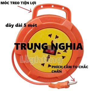 Ổ cắm điện kéo dài quay tay có công tắc FANAGOLD - Ổ cắm Quay chịu tải cao - Dây dài 5m/10m