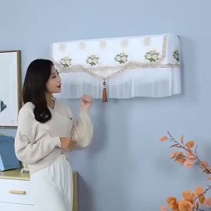 Air Conditioner Dust Cover Cartoon Design , ~ gm Yige Simple Modern Cartoon Embroidery Air Conditioning Hanging Cover hanging air conditioner cover decorative dust shield Home Use