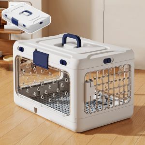 Teeker Pet Collapsible Crate for Cat Puppies Travel Carrier Hard Sided Kennel for Small Dogs Cats Kittens Bird Rabbit Animals Green Washable Home & Outdoor Pet Crate