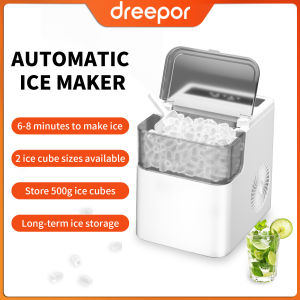 Dreepor Ice Maker Automatic Electric Household ice Maker Machine Portable Mini Square Shape Making Machine 15KG/24H